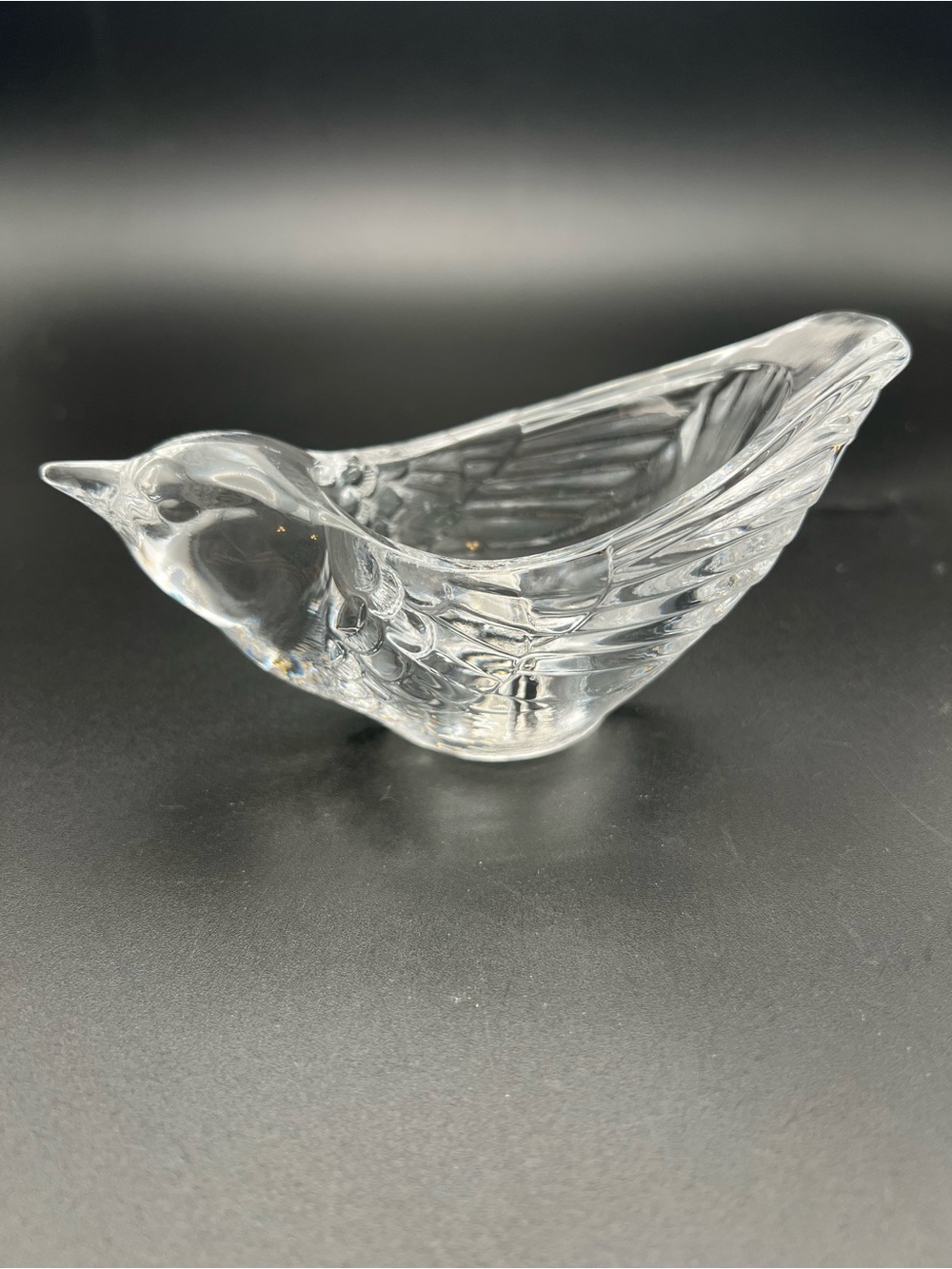 ✨Vintage Cristal d'Arques France 24% Lead Crystal Bird Salt Cellar Trinket Bowl